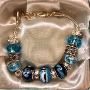 Stunning handmade beaded crystal bracelet